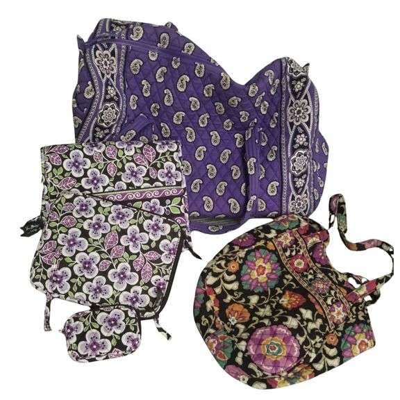 LOT of Vera Bradley Bags Duffle Purse Set