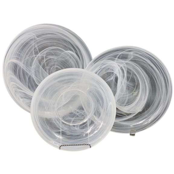 Dish Set Murano Swirl White Dinner Plates Bowls 4 3-Pc Settings Crate & Barrel