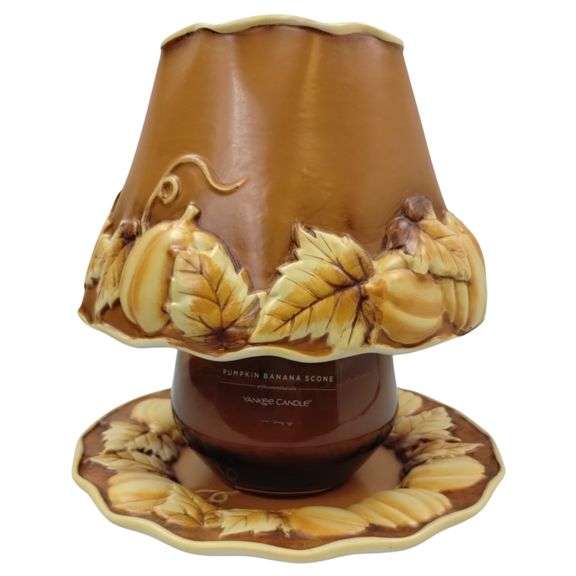 Yankee Candle Fall Candle Shade Tray Saucer Pumpkins Fall