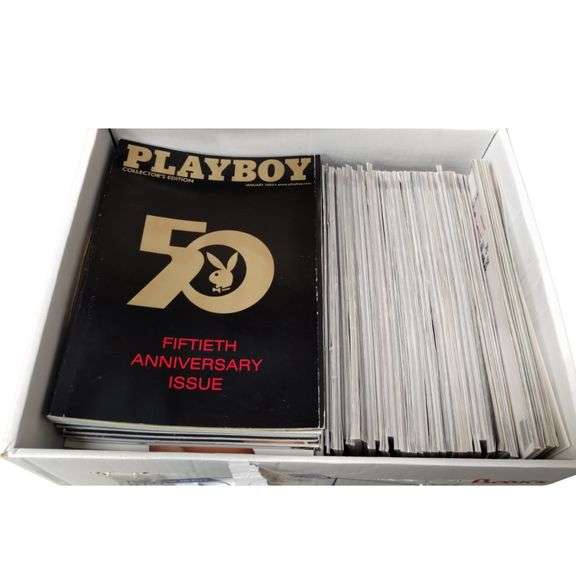 Box of Playboy Magazines 2000s