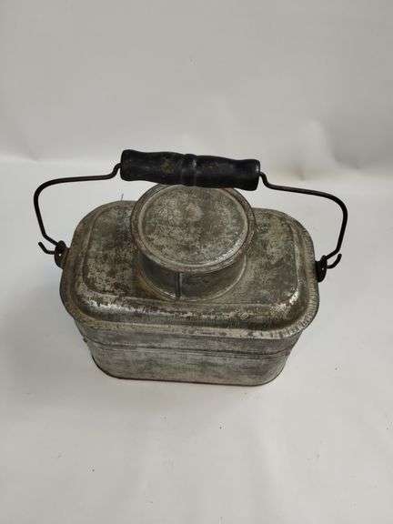 Steel Railroad or Miner Worker Lunch Box Lid Insert