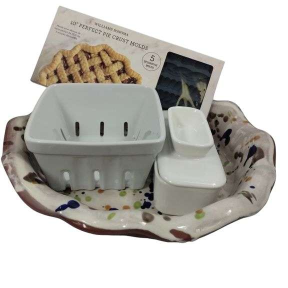 Williams Sonoma Crate & Barrel Sweese Pie Butter Safe Kitchen Lot