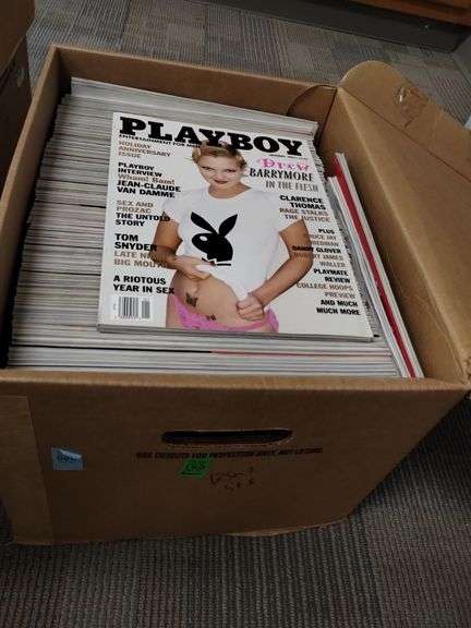Box of Playboy Magazines 1990s