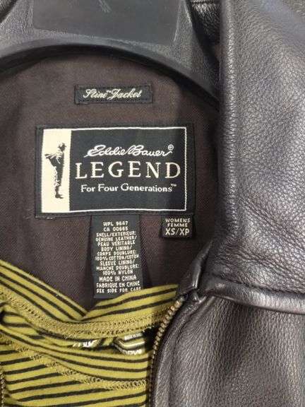 Womens Eddie Bauer Leather Jacket XS + Eddie Bauer Tops Jeans S/M
