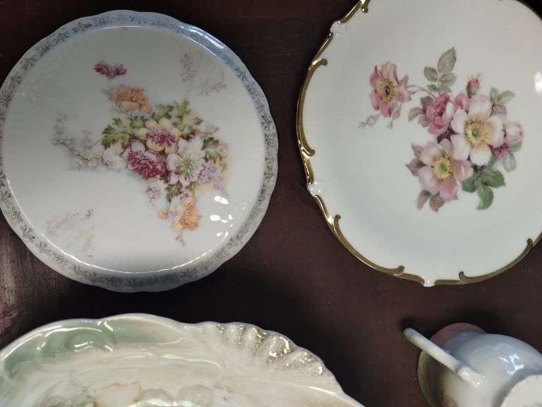 LOT Antique European Serving Bowls Hand Painted Bavaria Germany