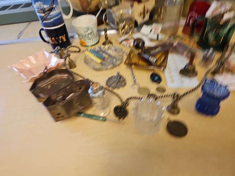 Pickers LOT: Vintage Trinkets Globe Weather Vane Style Horse & More