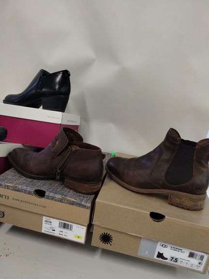 Shoes 5pr 7.5 Ladies Booties Born UGG Alfani Naturalizer Boxed