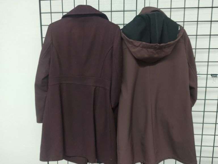 Ladies Tommy Hilfiger & Calvin Klein Burgundy Coats Size Medium