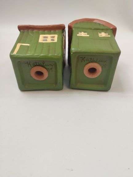 Pickers LOT: Farm Barns 5 Canisters Set + Salt Pepper