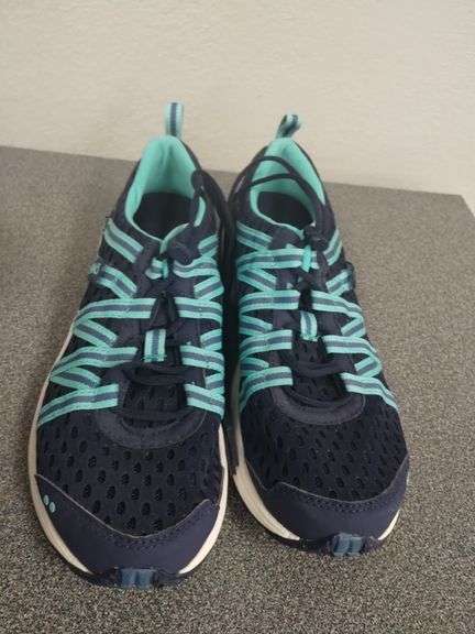 Women's Ryka Hydro Sport Size 7.5 Shoes Navy Aqua