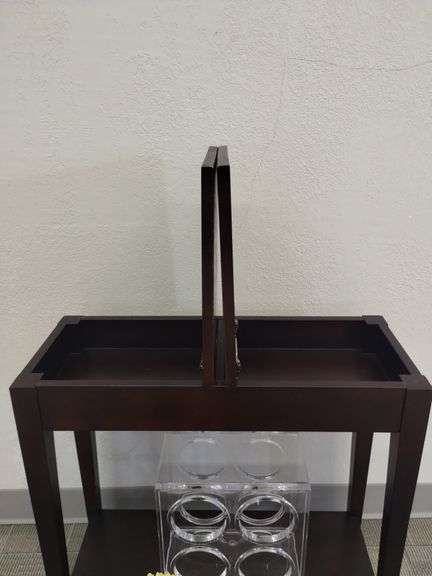 Furniture Plant Stand Wine Table Hidden Storage +Rack Plant