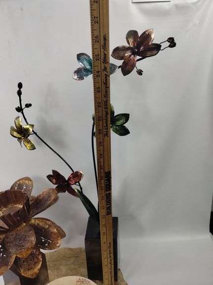 Decor Metal Flower Sculpture Floral Sonoma Plates