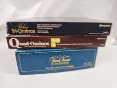 LOT 3 Games Tri-Onimos Quad-Onimos Domino Games Trivial Pursuit