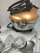 Pickers LOT: Vintage Kitchen Copper Kettle Utensils