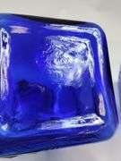 Casadis Milano Cobalt Blue Glass Canisters Fruit Embossed 4pcs