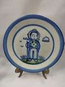 Hadley Pottery Country Scene 2 5pc Sets Farmer Wife Girl Cups Plates Bowls