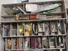 Vintage Fishing Lures Tackle Box Full
