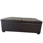 Furniture Ottoman Foot Stool Leather Look Hidden Storage