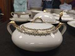 Limoges France China Dishes Set God Greek Key Trim
