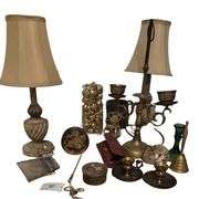 Pickers LOT: Christmas & Gold Brass Decor Vintage Smalls