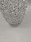 3 Hand Cut Lead Crystal American Brilliant Cut 15" Vase Lidded Humidor Bowl