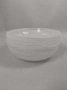 Dish Set Murano Swirl White Dinner Plates Bowls 4 3-Pc Settings Crate & Barrel