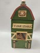Pickers LOT: Farm Barns 5 Canisters Set + Salt Pepper