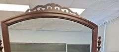 Antique 4 Drawer Mirror Spool Spindle Country Dresser