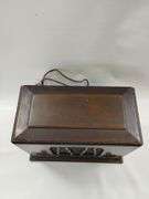 Silvertone 57D 1705 Vacuum Tube Radio Wood Case Short Wave 1930s Hums Glows