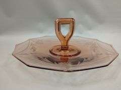 Vintage Pink Depression Glass & Marigold Footed Bowl LOT