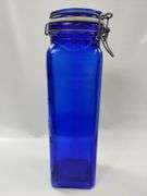 Casadis Milano Cobalt Blue Glass Spaghetti Canister *Chip