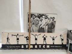 Decor Wall Art Athletics Stretch Canvas 3 Stooges + Bike Helmets