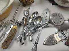 Pickers LOT: Vintage Kitchen Copper Kettle Utensils