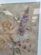 Wall Art Rose Jaune Gold Tone Frame