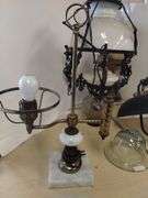 Pickers LOT: Antique Architectural Lighting Electric Oil Lamps