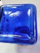 Casadis Milano Cobalt Blue Glass Canisters Fruit Embossed 4pcs