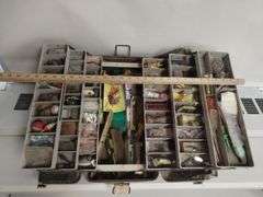 Vintage Fishing Lures Tackle Box Full