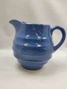 Vintage Antique German Hand Painted Floral Vase & Milk Pitcher Stoneware