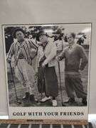 Decor Wall Art Athletics Stretch Canvas 3 Stooges + Bike Helmets