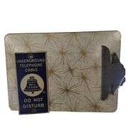 Pickers LOT: Antique Vintage BELL Telephone Systems Enamel Steel Sign Atomic Clipboard