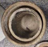 Crock Crown Stoneware 6 Brown Tan Pickle Antique