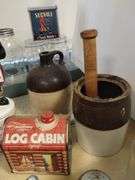 Pickers LOT: Vintage Antique Kitchen Crocks Cookie Cutters Samplers Embroidery