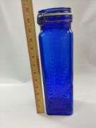Casadis Milano Cobalt Blue Glass Spaghetti Canister *Chip