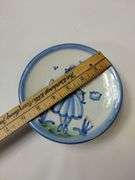 Hadley Pottery Country Scene 6" Bread Snack Plates Rabbit Girls Boy Kite 5pc