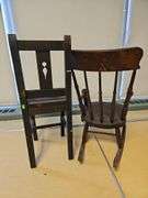 2 Antique Childs Chairs Rocking