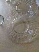 LOT Vintage Glass Flutes Stems Wine Glasses Plates Goblets