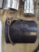 WWI Gillette Kahki Military Barber Shaving Kit Genco Razor Rawleighs Jar Brush Bantron Tablets