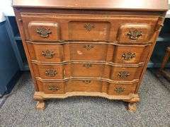 Antique American Slant Front Secretary Cabinet Fretting Hidden Drawers Compartments