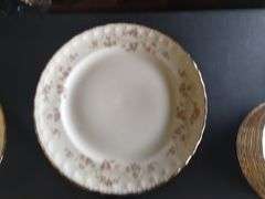 Huge Dish Set LOT Pope Gosser Florence Pink Floral Plates Bowls Serving Cups Saucers