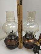Pickers LOT: Barn Pulley Oil Lamps Salt Pepper Plaque